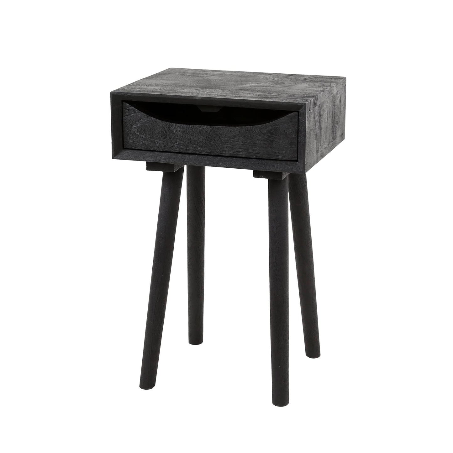 Nachttisch 1L sleek wood inlay