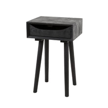 Nachttisch 1L sleek wood inlay