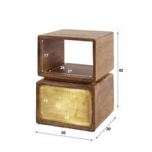 Nachttisch 1 Schublade XS brass