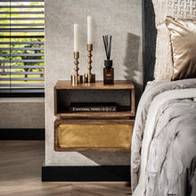 Nachttisch 1 Schublade brass