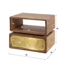 Nachttisch 1 Schublade brass