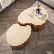 Couchtisch Nuovo Nieren-förmiges Set von 2 / Solider Mangosand
