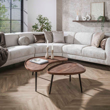 Couchtisch Carve Bio-Set von 2 / Solid Acacia braun