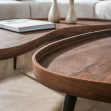Couchtisch Carve Bio-Set von 2 / Solid Acacia braun