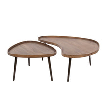 Couchtisch Carve Bio-Set von 2 / Solid Acacia braun