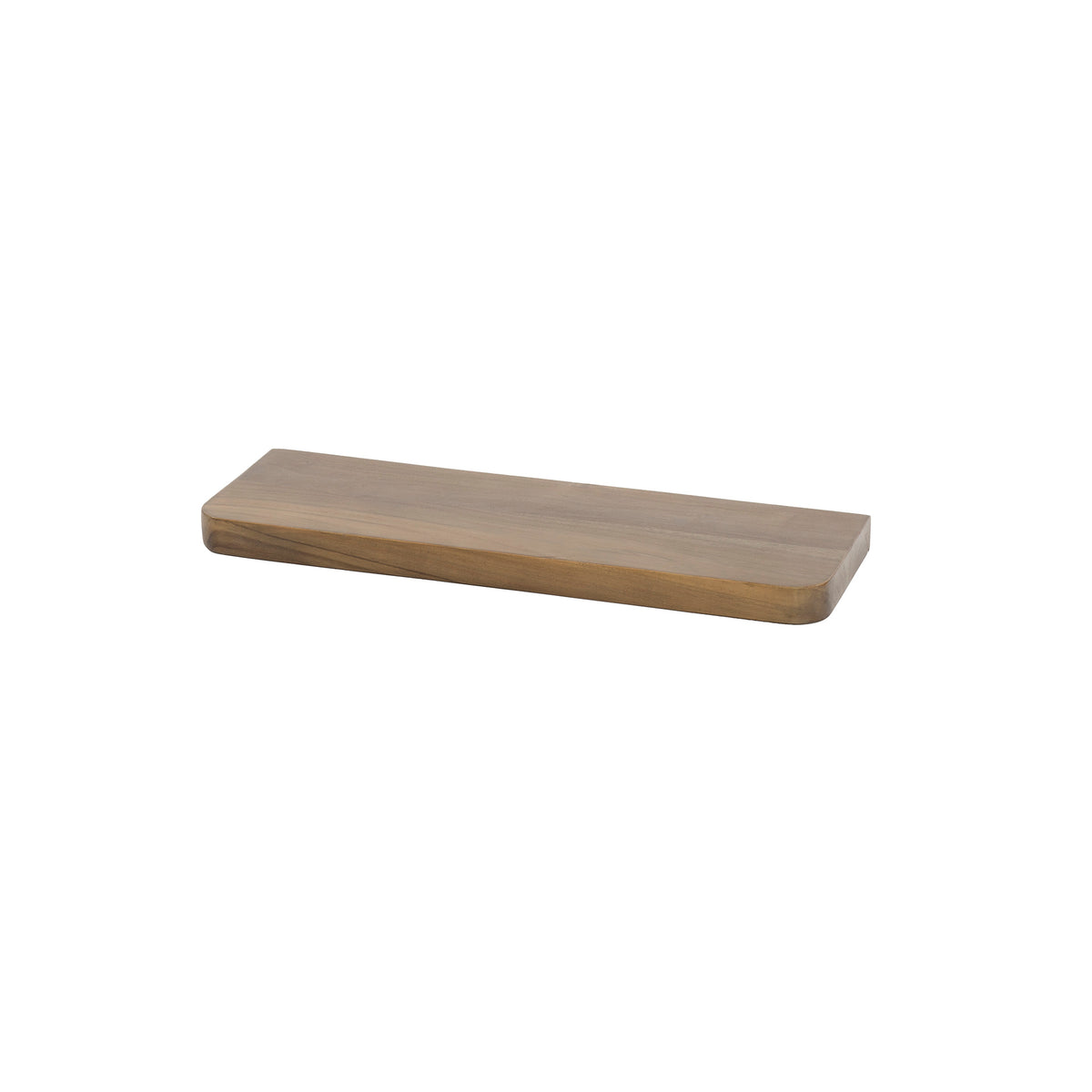 Wandregal 60 cm, Rillenkante – Akazienholz massiv, Braun