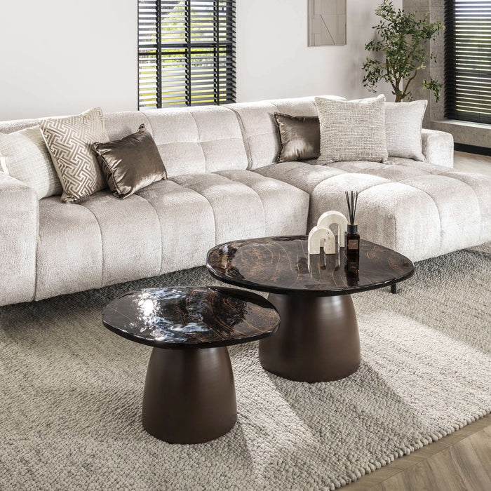 Couchtisch 2er-Set – Antikkupfer