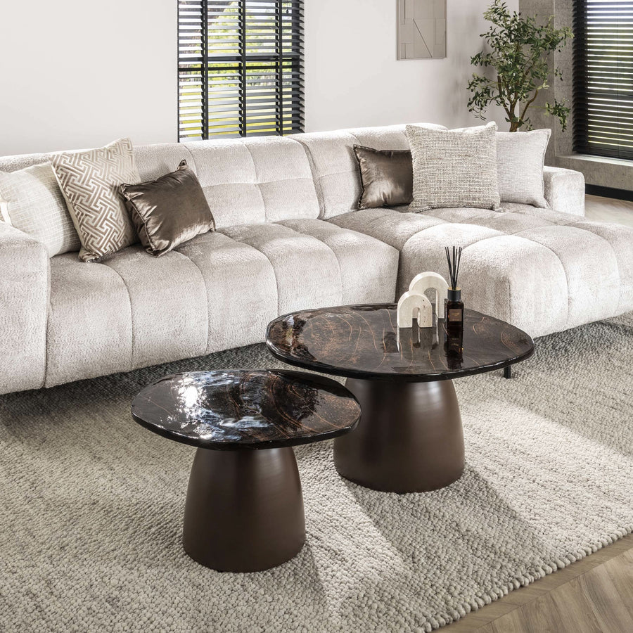 Couchtisch 2er-Set – Antikkupfer