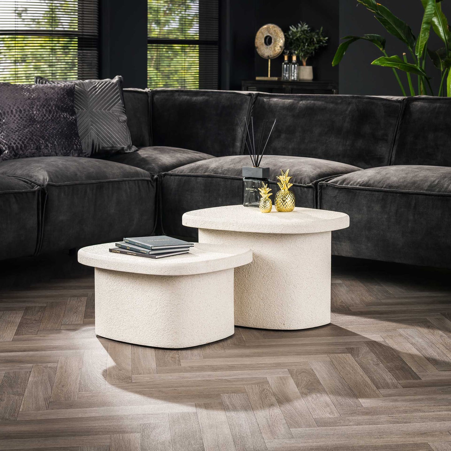 Couchtisch Set/2 stone organic