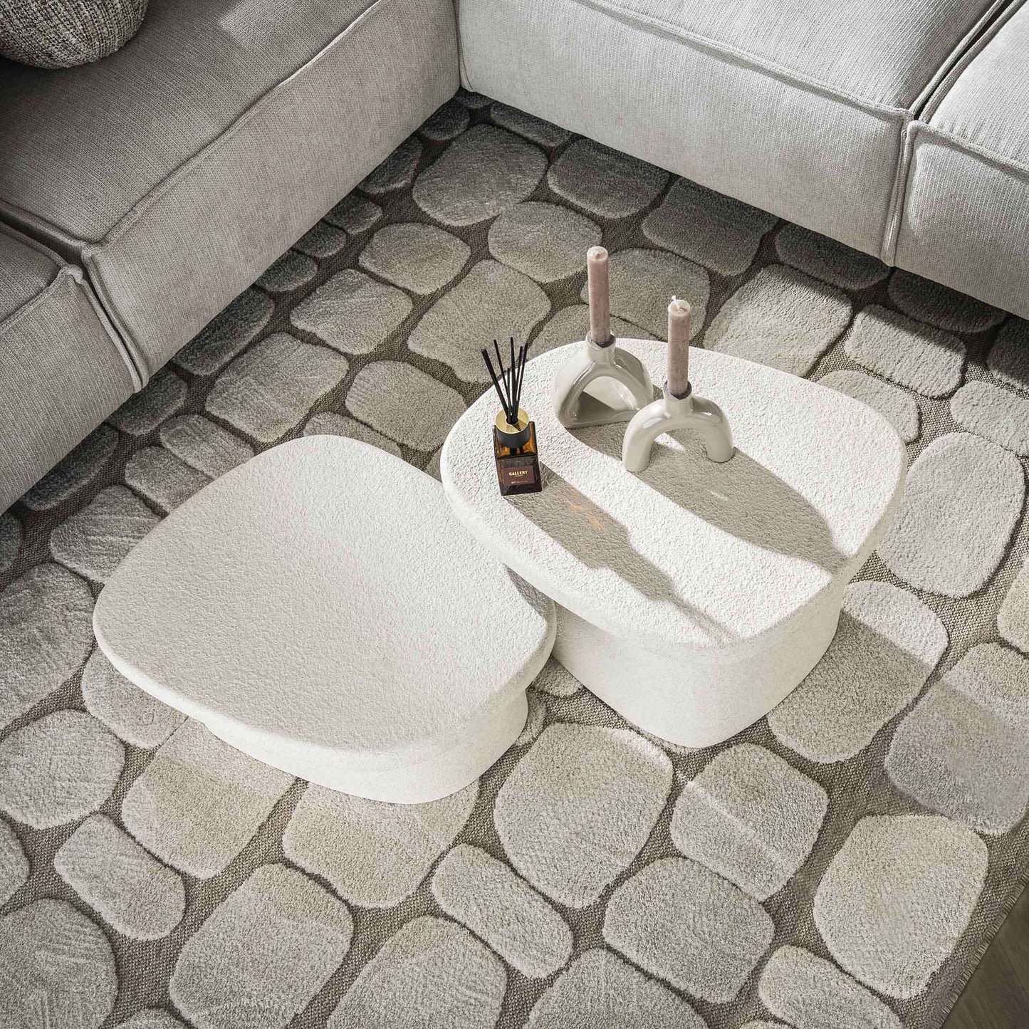 Couchtisch Set/2 stone organic