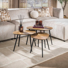 Couchtisch Ray Viereck-Set aus 3 / Ray Antikgold