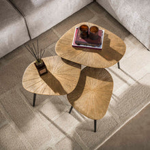 Couchtisch Ray Viereck-Set aus 3 / Ray Antikgold