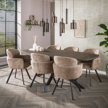 Esstisch Bronvik deens oval 215 cm / Bronze Flüssigmetall