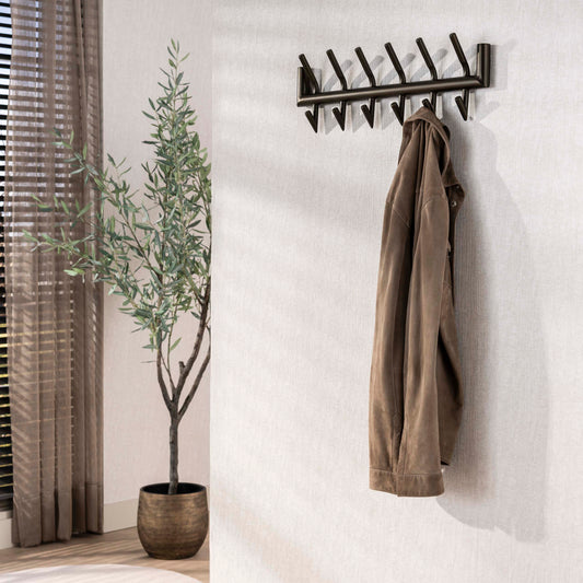 Garderobenständer Tubo 2x6 Haken / Driftbraun