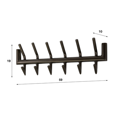 Kleiderständer Tubo 2x6 Haken / Drift braun