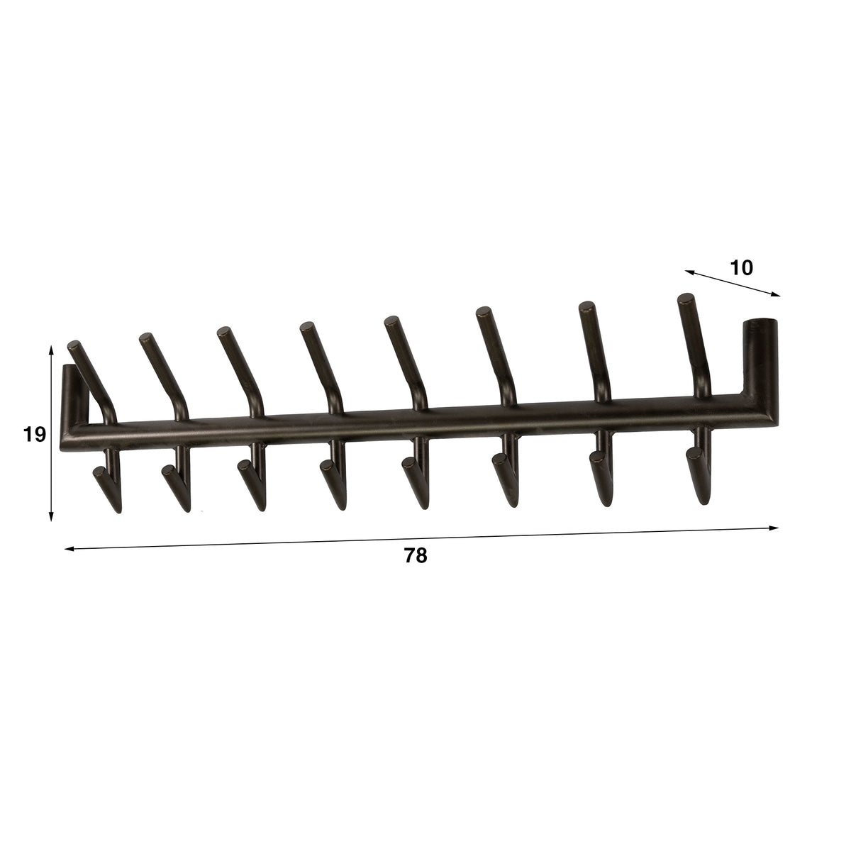 Kleiderständer 2 × 8 Haken – Drift Braun