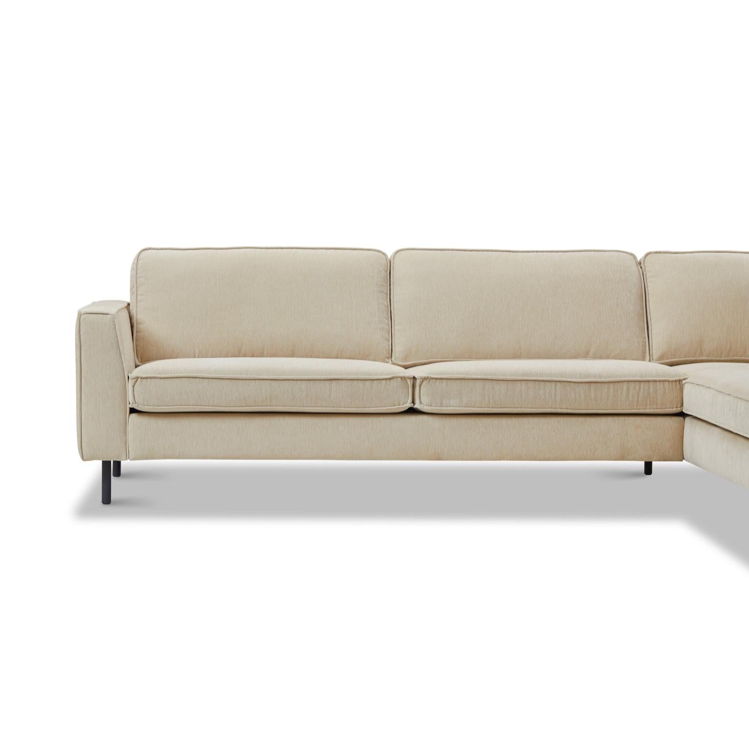 Detailansicht der Sitzfläche vom Sofa Luis – hochwertige Verarbeitung mit HR-Schaum und strapazierfähigem Bezug.