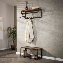 Garderobenständer Luno Stangen- und Hutregal 8 Haken / Drift brown