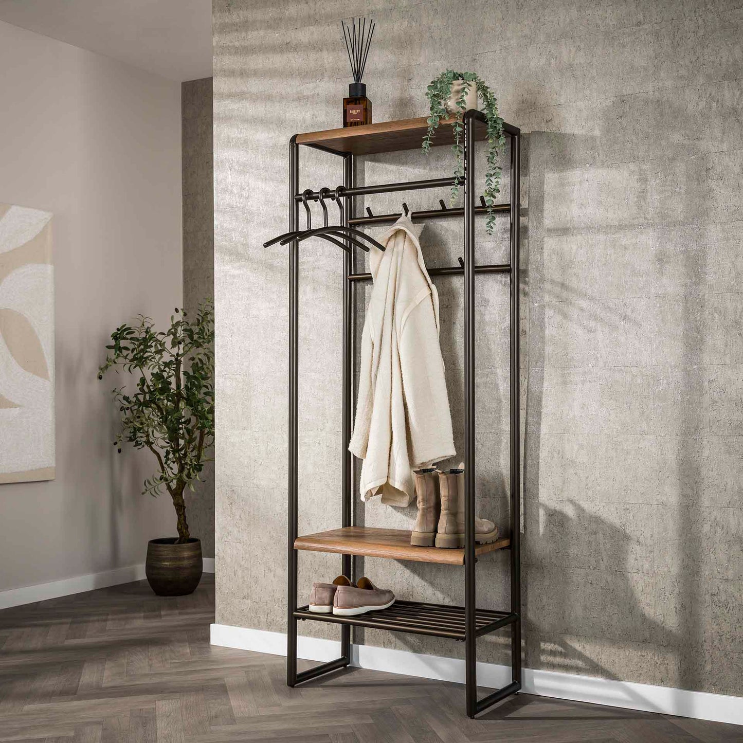 Garderobe Luno 70cm / Drift braun