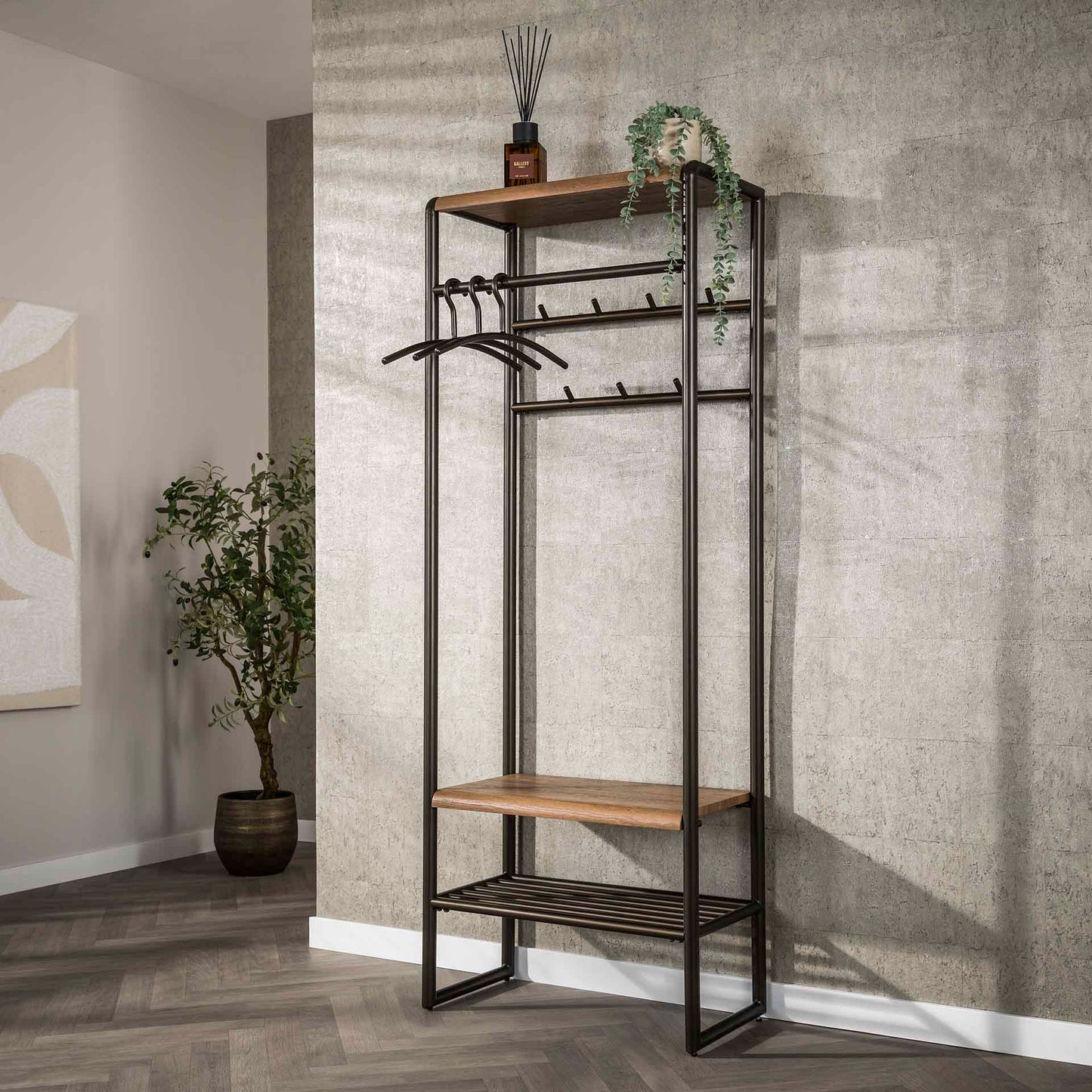 Garderobe Luno 70cm / Drift braun