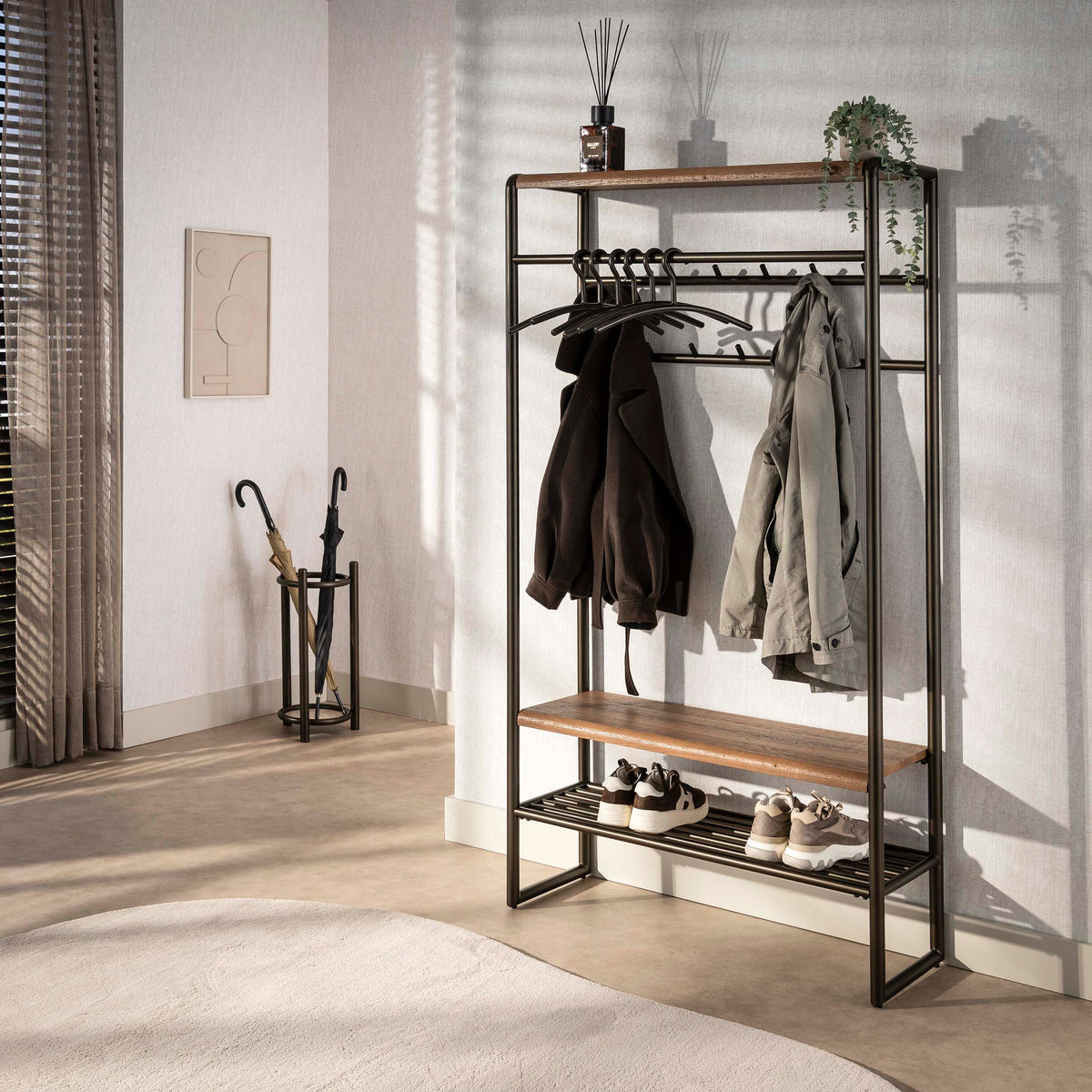Garderobenmöbel 100 cm – Drift Braun