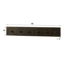 Garderobenständer Terra, 6 Haken / Driftbraun