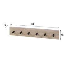 Garderobenständer Travino mit 6 Haken / Keramik-Travertin