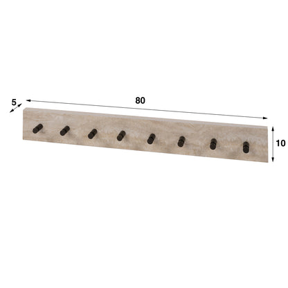 Travino Garderobenständer mit 8 Haken / Keramik-Travertin