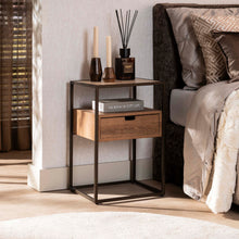 Cassetto Nachttisch mit 1 Schublade / Keramik-Travertin