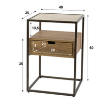Cassetto Nachttisch mit 1 Schublade / Keramik-Travertin