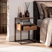 Cassetto Nachttisch mit 1 Schublade / Keramik-Travertin