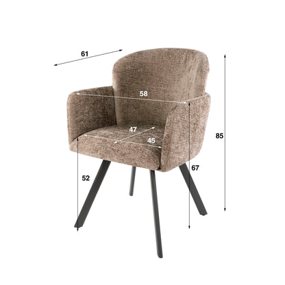 Sessel Embrance drehbar verpackt pro 2 / Garten Champagner