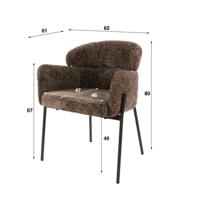 Sessel Curva verpackt pro 2 / Hofen taupe