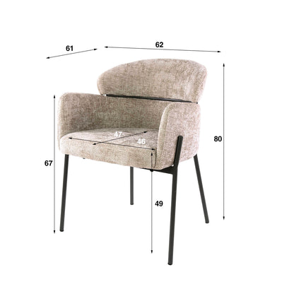 Sessel Curva verpackt pro 2 / Hoven Sand