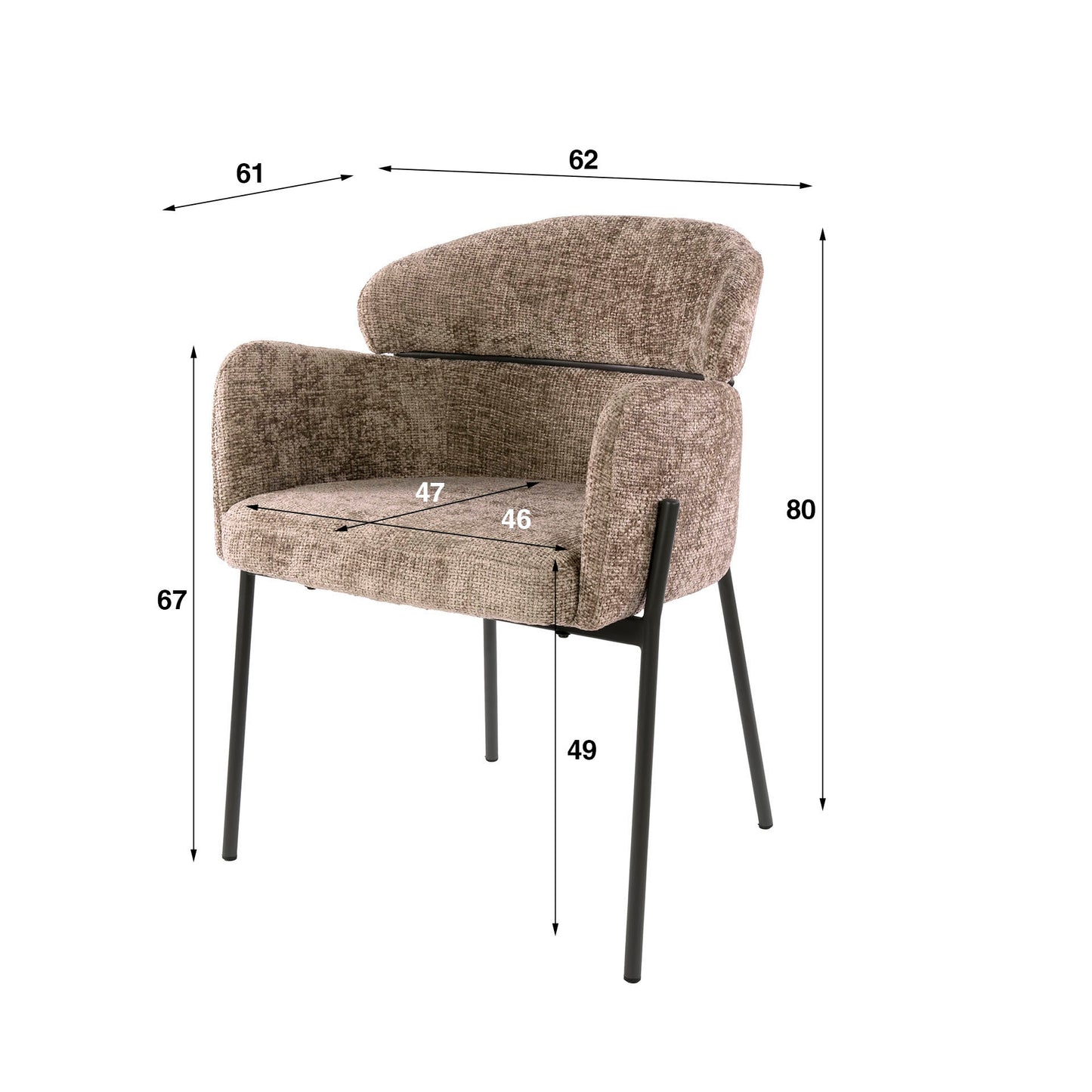 Sessel Curva verpackt pro 2 / Garten Champagner