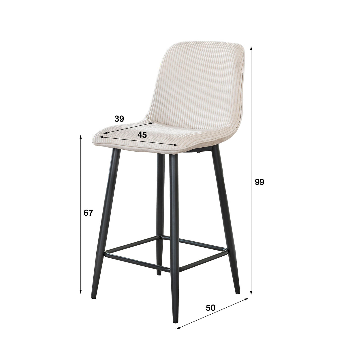 Barstuhl Rib – Ansicht 5