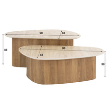 Couchtisch-Set/2 Romano dreieckig