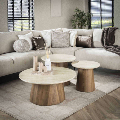 Couchtisch-Set/3 Romano konisches Bein
