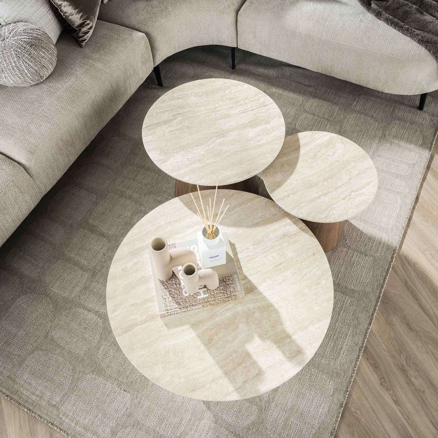 Couchtisch-Set/3 Romano konisches Bein