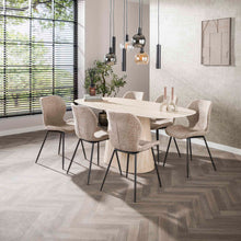 Esstisch Centro deens oval 180cm / Keramik Travertin