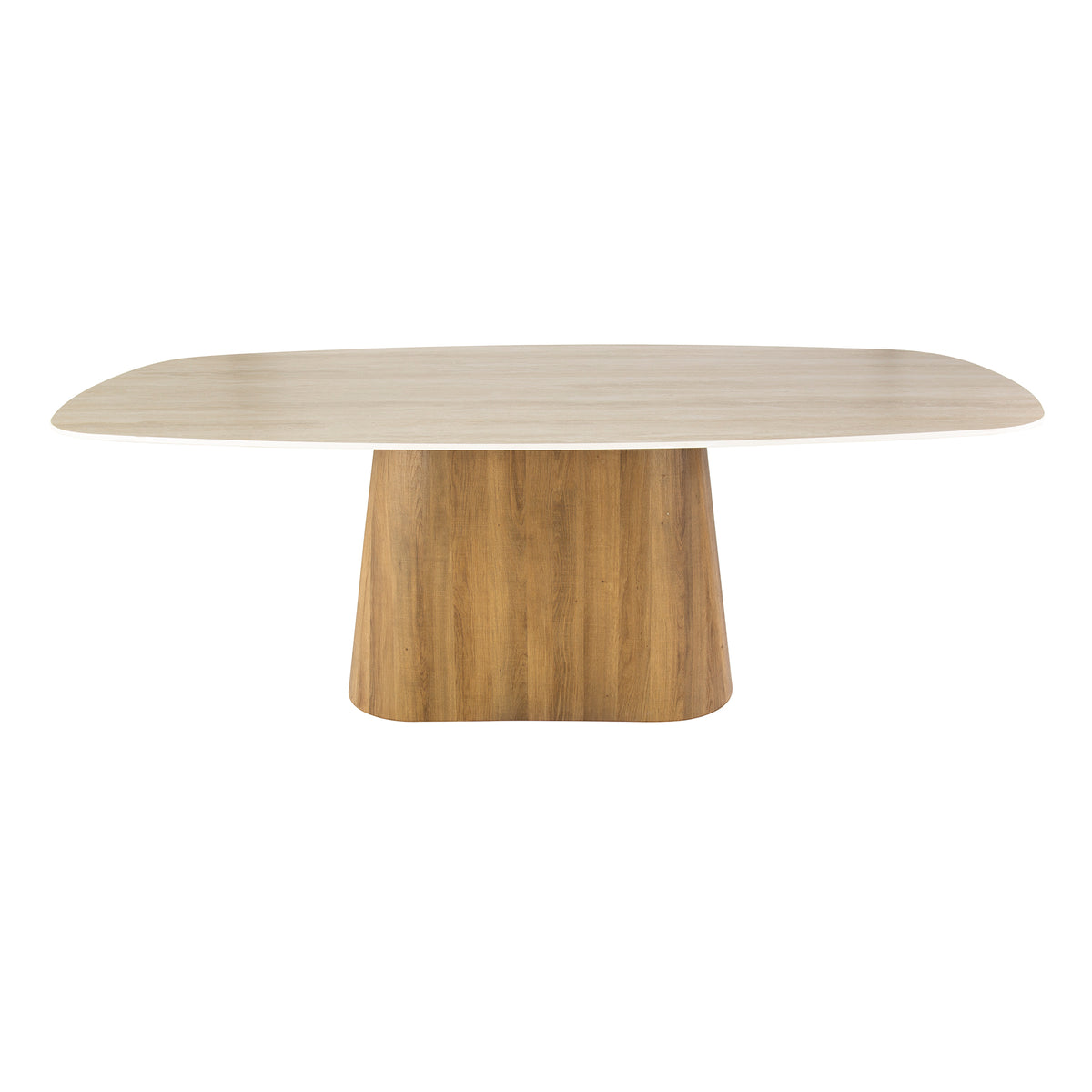 Romano Centro Esstisch, dänisches Oval, 215 cm – 3D-Keramik, Travertin – Ansicht 6
