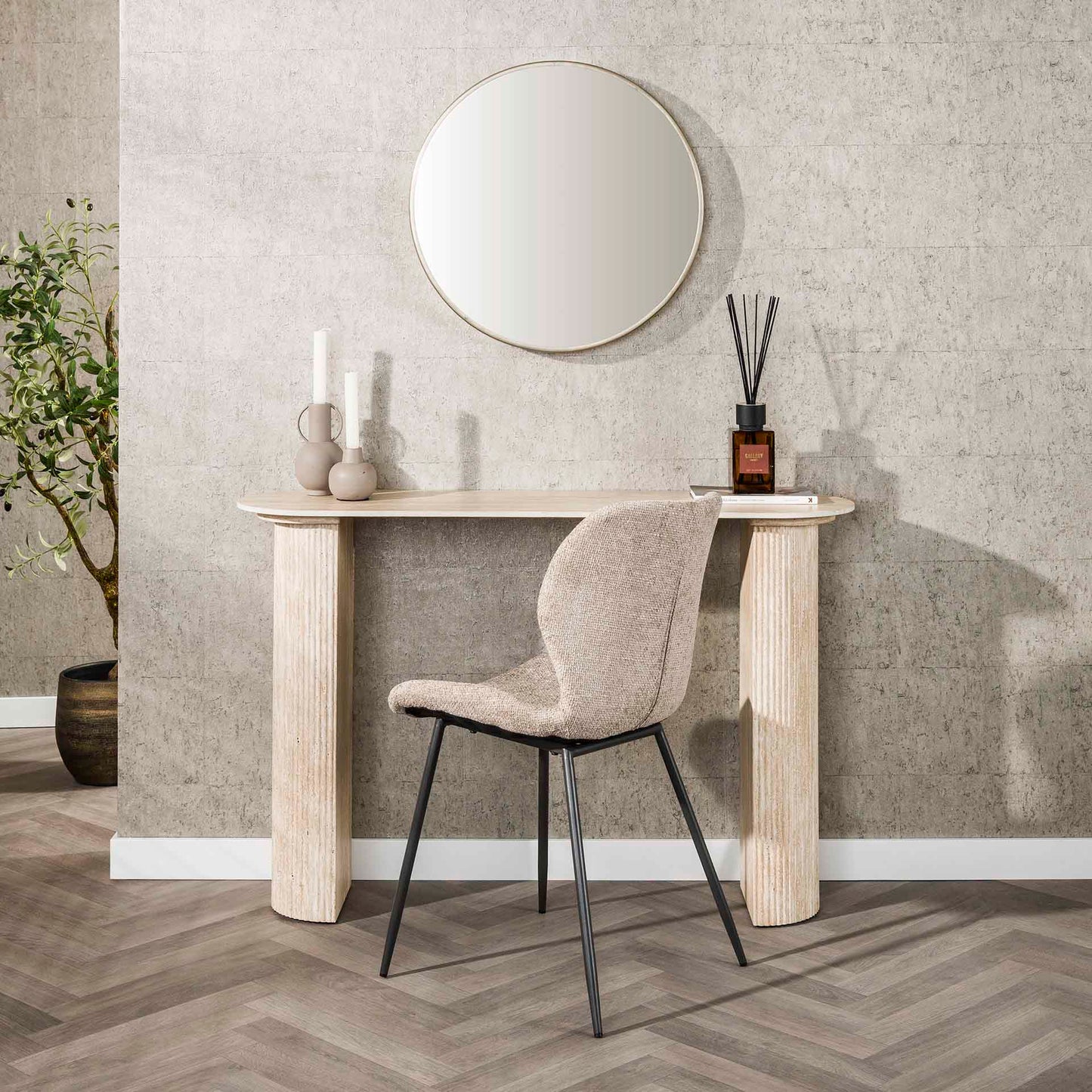 Schminktisch Romano Arch / Keramik Travertin