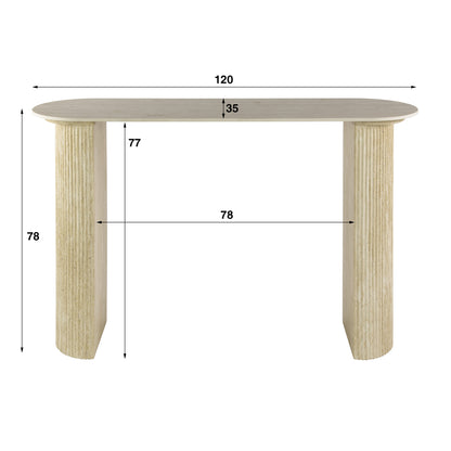 Schminktisch Romano Arch / Keramik Travertin