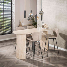 Bartisch Romano Arch flach oval 180cm / Keramik Travertin