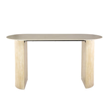 Bartisch Romano Arch flach oval 180cm / Keramik Travertin
