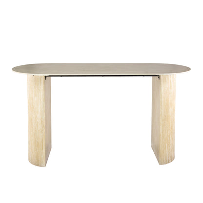 Bartisch Romano Arch flach oval 180cm / Keramik Travertin