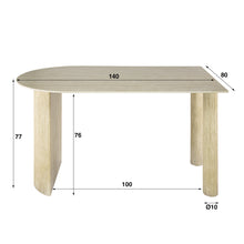 Esstisch Romano Arch 1-seitig 140cm / Keramik Travertin