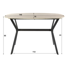Romano dänischer ovaler Bartisch 140 cm / Keramik-Travertin