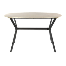 Romano dänischer ovaler Bartisch 140 cm / Keramik-Travertin