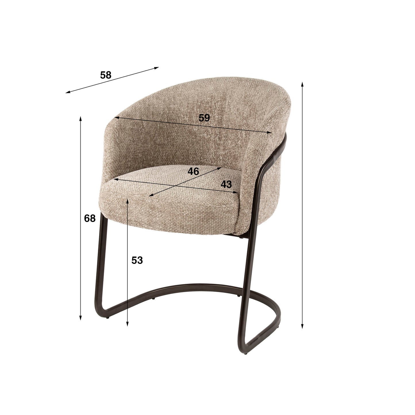 Sway-Sessel, 2er-Packung / Hoven-Sand